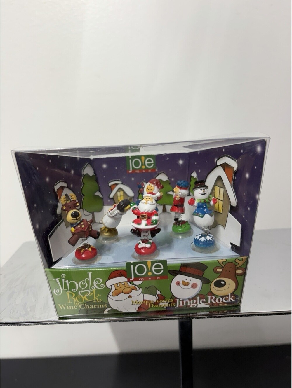 Christmas Wine Charms - Jingle Rock Springing By Joie - Set Of 6 (NEW IN BOX)